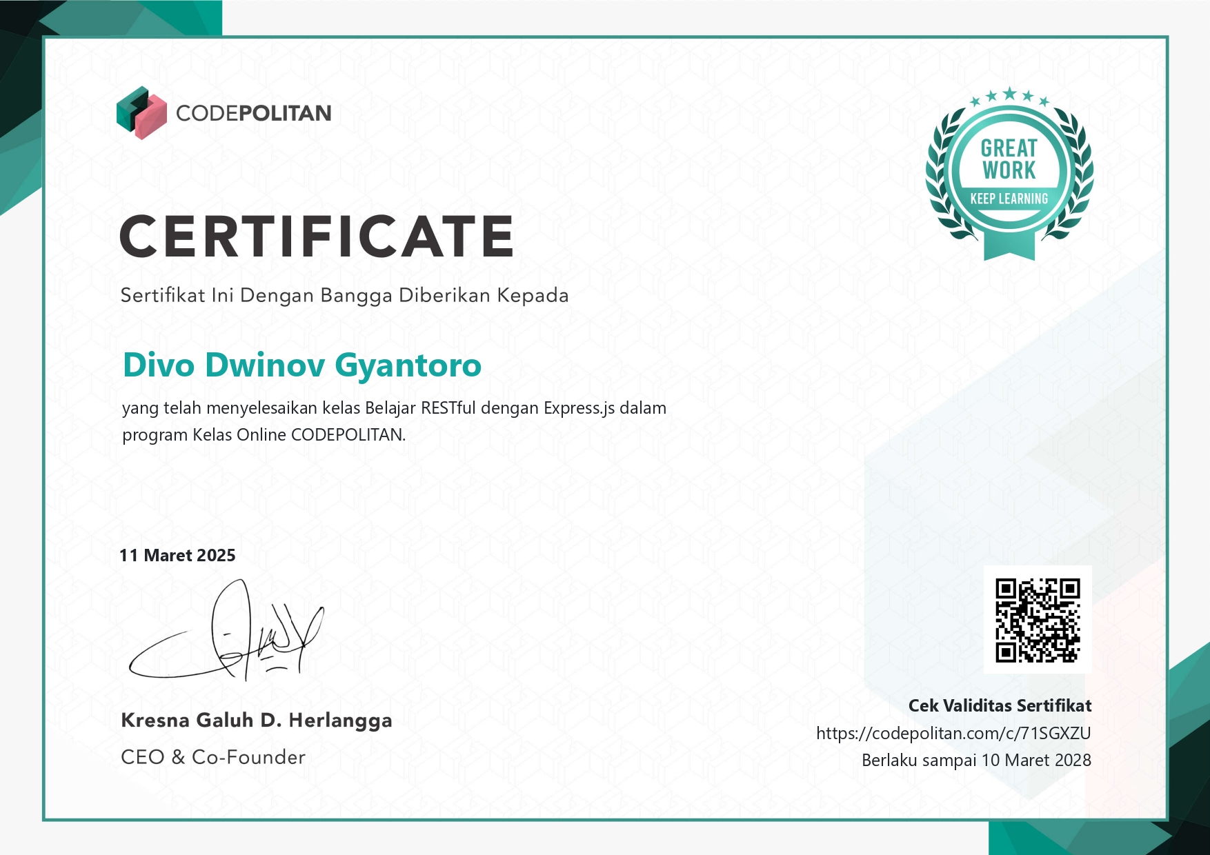 Certificate 2